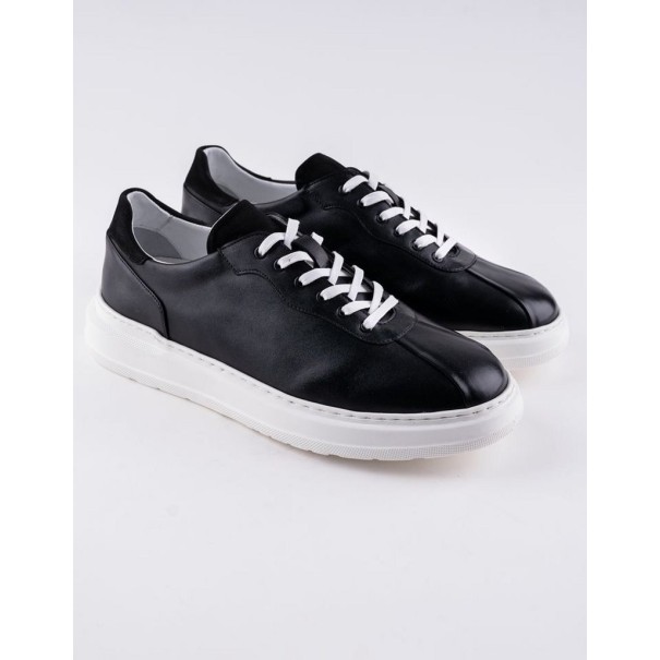 Baskets en cuir Danilo – BLC09 Noir - MAKEBA