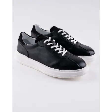 Baskets en cuir Danilo – BLC09 Noir - MAKEBA