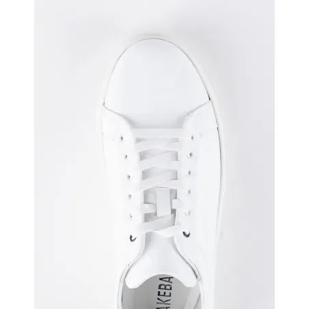 Baskets en cuir Leo – CU05 Blanc - MAKEBA