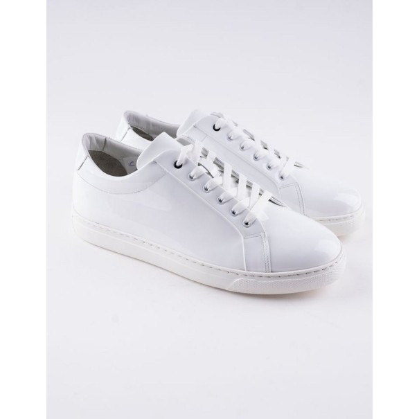 Baskets en cuir Leo – CU05 Blanc - MAKEBA