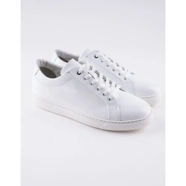 Baskets en cuir Leo – CU05 Blanc - MAKEBA