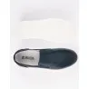 Slip-on en cuir Leo – CU10 Bleu - MAKEBA