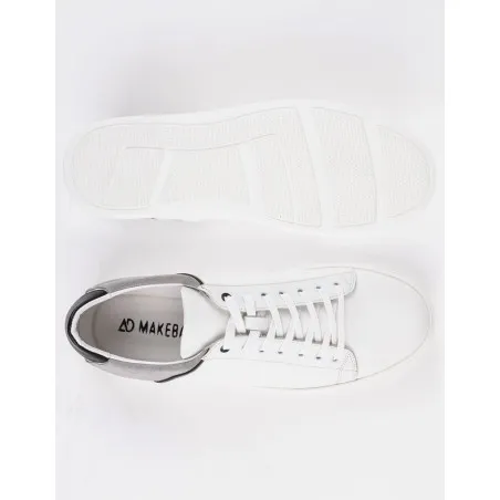 Baskets en cuir Leo – CU21 Blanc - MAKEBA