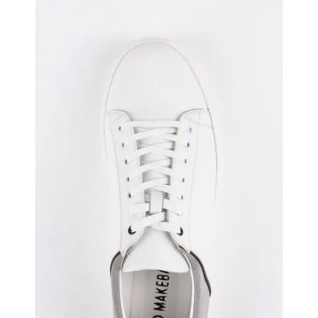 Baskets en cuir Leo – CU21 Blanc - MAKEBA