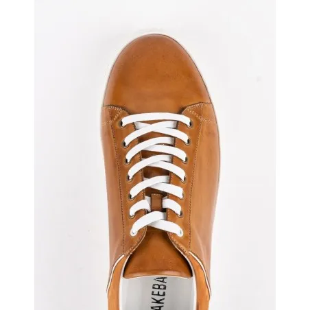 Baskets en cuir Leo – CU21 Camel - MAKEBA