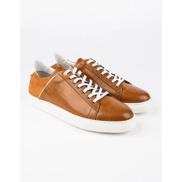 Baskets en cuir Leo – CU21 Camel - MAKEBA