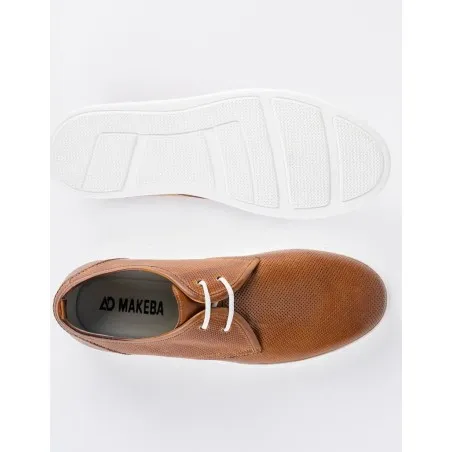 Baskets en cuir Leo – CU32 Camel - MAKEBA