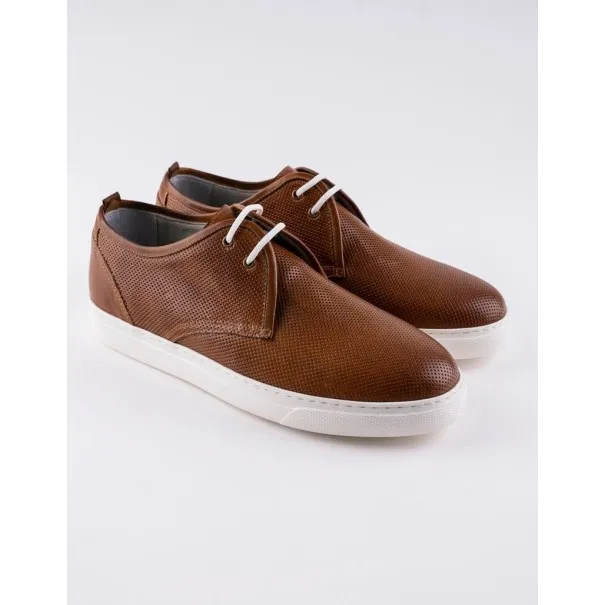 Baskets en cuir Leo – CU32 Camel - MAKEBA