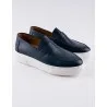Slip-on en cuir Luigi – LF01 Bleu - MAKEBA