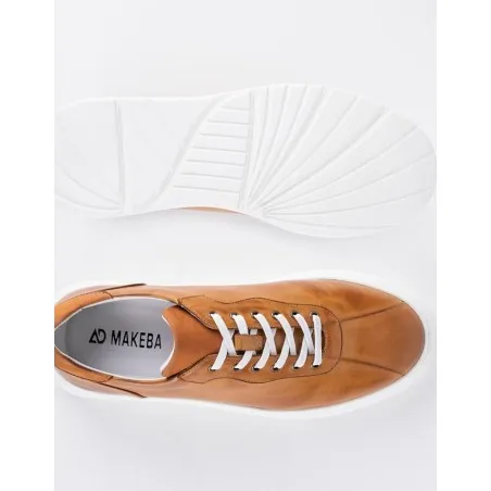 Baskets en cuir Danilo – BLC09 Camel - MAKEBA