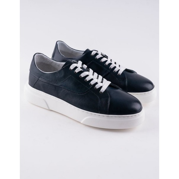 Chaussure en cuir Luigi – LF11 Bleu - MAKEBA