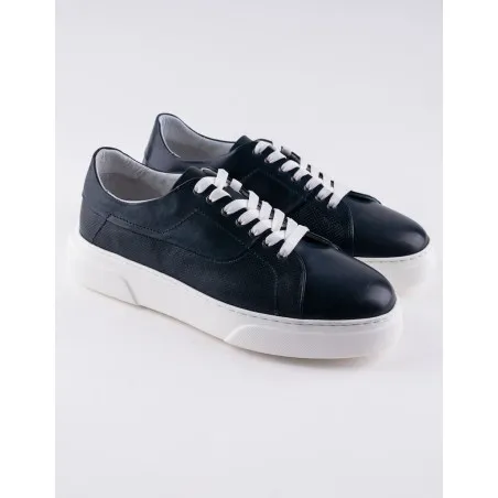 Chaussure en cuir Luigi – LF11 Bleu - MAKEBA