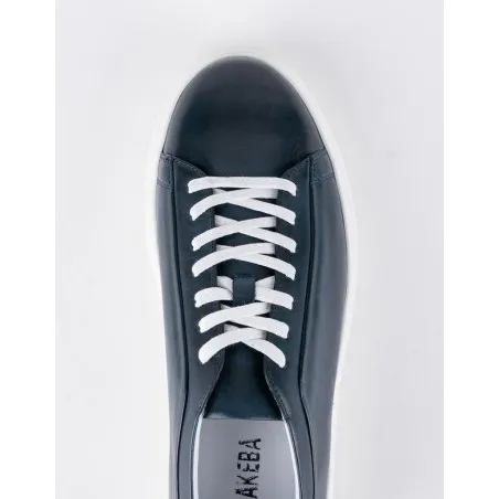 Baskets en cuir Danilo – BLC02 Bleu - MAKEBA
