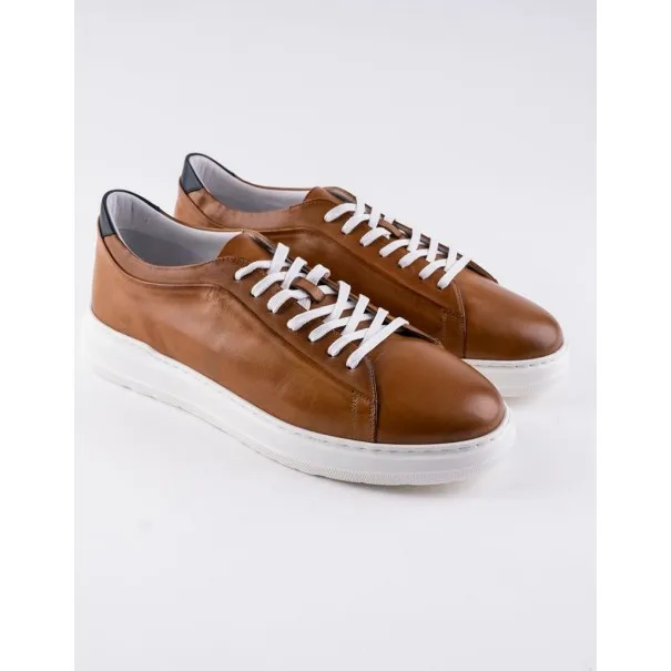Baskets en cuir Danilo – BLC02 Camel - MAKEBA
