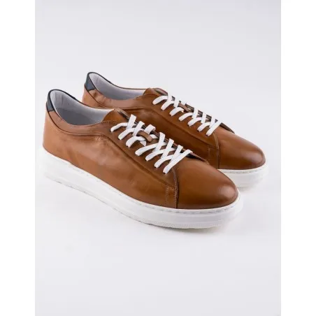 Baskets en cuir Danilo – BLC02 Camel - MAKEBA