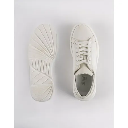 Baskets en cuir Danilo – BLC50 Blanc - MAKEBA