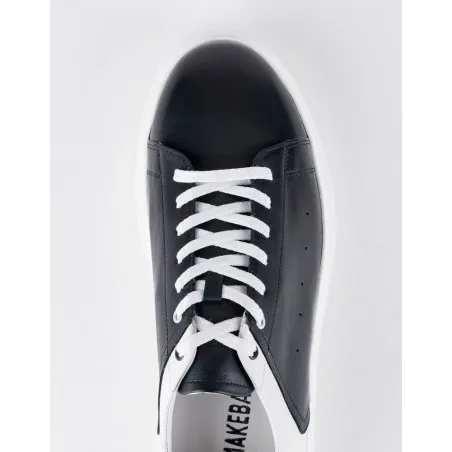Basket en cuir Raffaello – Mac01 Noir - MAKEBA