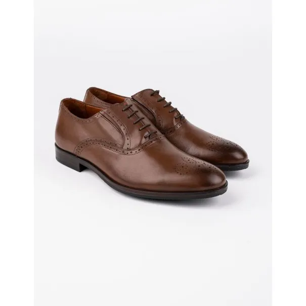 Chaussure en cuir Dante – DB02 Marron - MAKEBA
