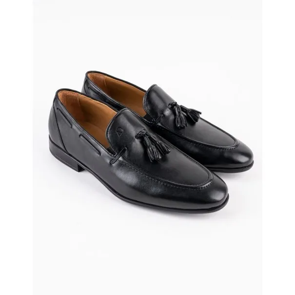 Chaussure en cuir Luca – CLA06 Noir - MAKEBA