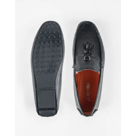 Mocassins en cuir Tino – TD104 Noir - MAKEBA