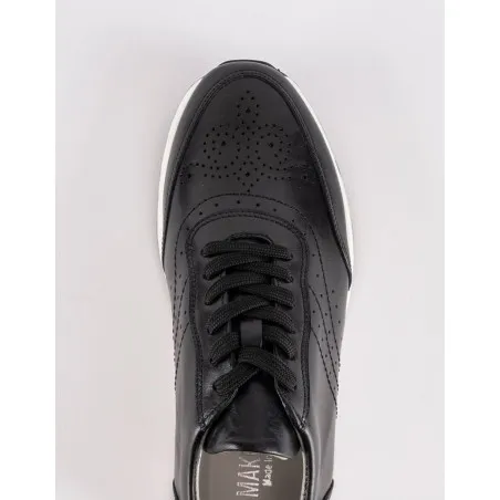 Baskets en cuir Gigi – 1308 Noir - MAKEBA
