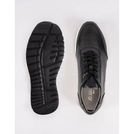Baskets en cuir Gigi – 1308 Noir - MAKEBA