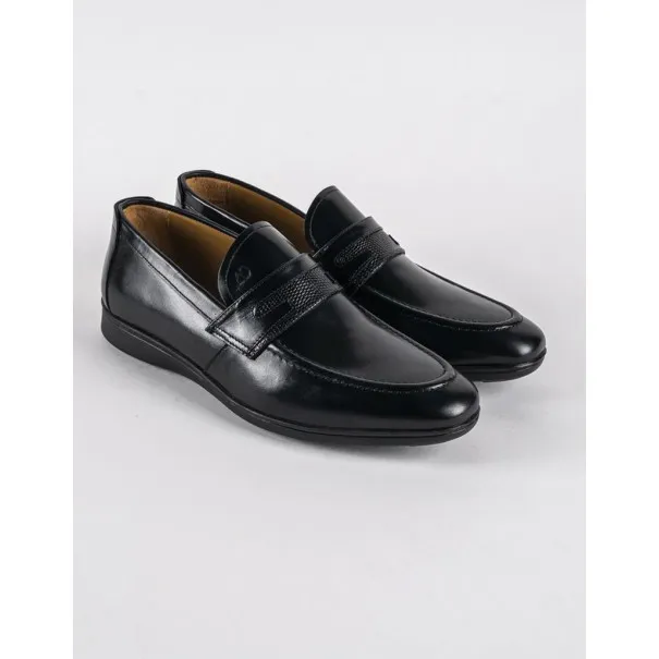 Chaussure en cuir Miro – 7807 Noir - MAKEBA