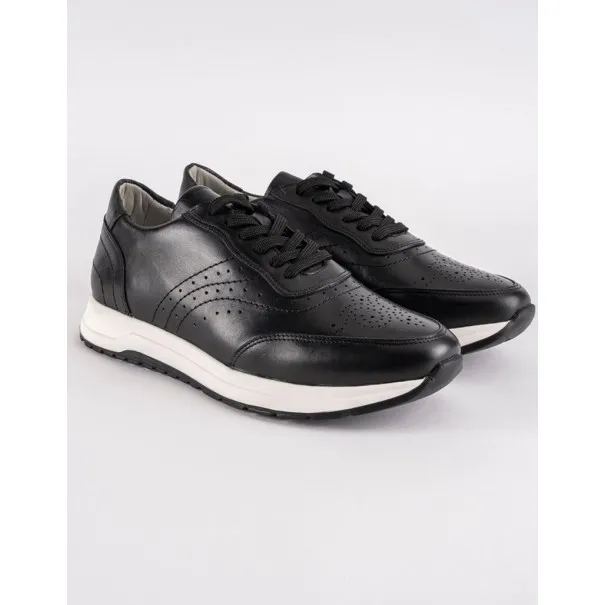 Baskets en cuir Gigi – 1308 Noir - MAKEBA