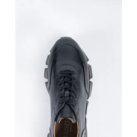 Baskets en cuir Benito – BLM04 Noir - MAKEBA