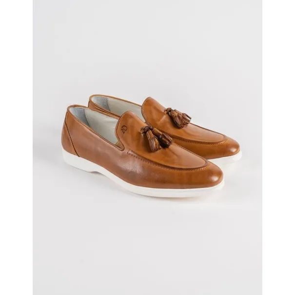 Mocassins en cuir Emiliano – TE03 Cuir Camel - MAKEBA