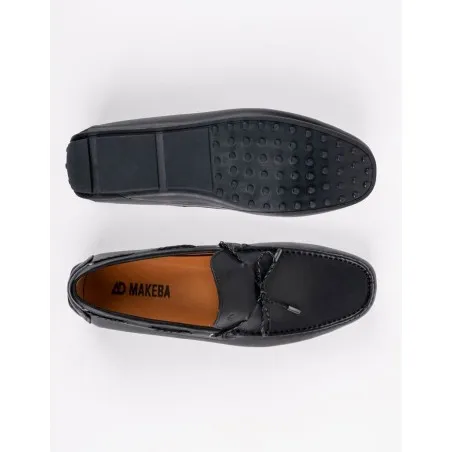 Mocassins en cuir Tino – TD103 Noir - MAKEBA