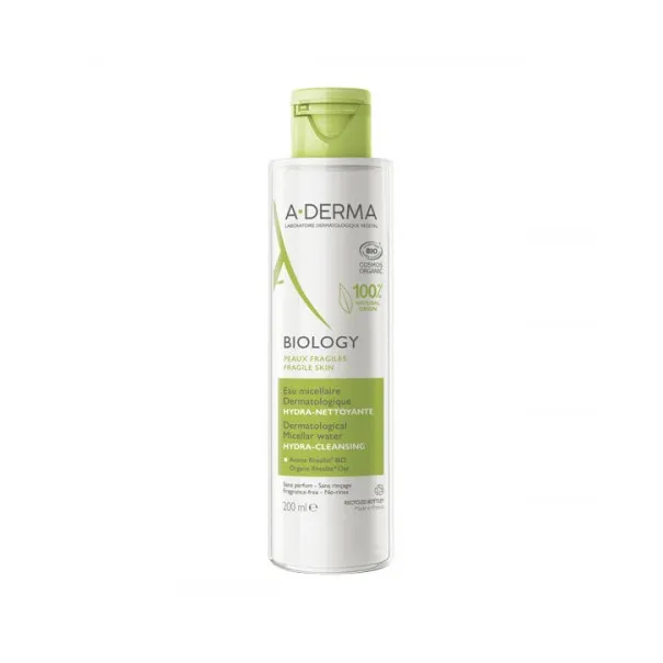 A-DERMA BIOLOGY EAU MICELLAIRE DERMATOLOGIQUE HYDRA-NETTOYANTE 200ML - ADERMA