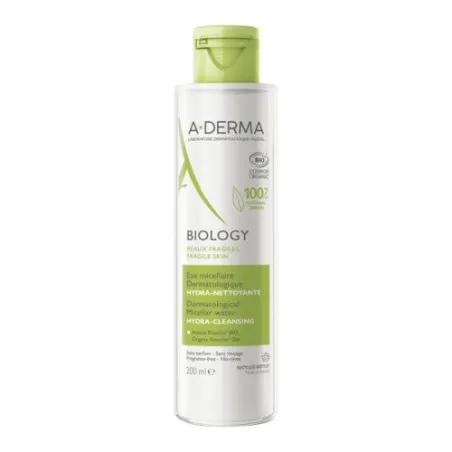 A-DERMA BIOLOGY EAU MICELLAIRE DERMATOLOGIQUE HYDRA-NETTOYANTE 200ML - ADERMA