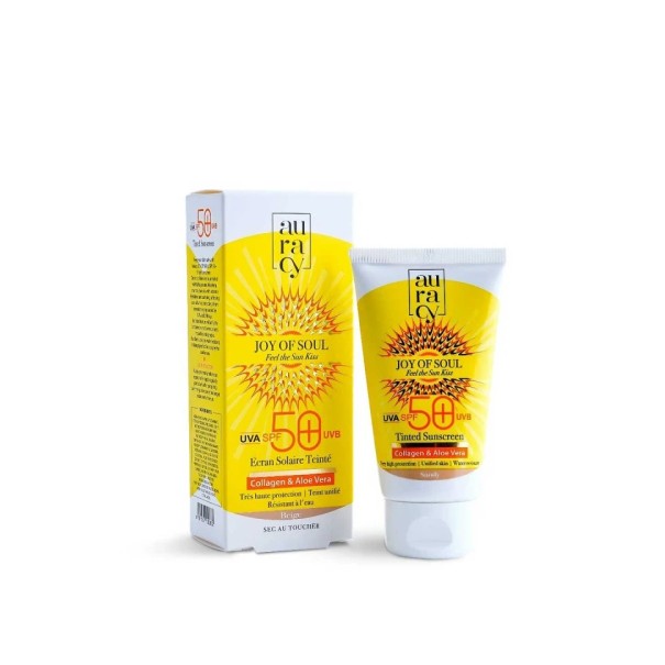 AURACY JOY OF SOUL ECRAN SOLAIRE TEINTE BEIGE SPF 50+ 50GR - AURACY