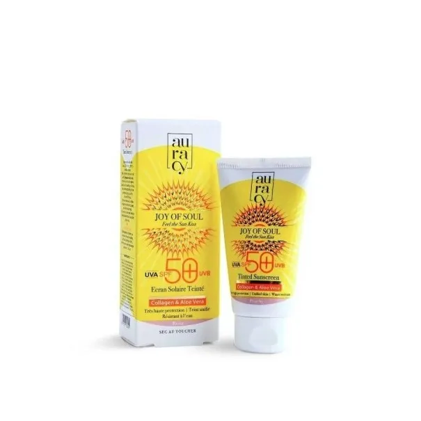 AURACY JOY OF SOUL ECRAN SOLAIRE TEINTE ROSE SPF 50+ 50GR - AURACY