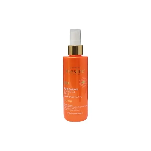BEESLINE HUILE DE BRONZAGE PURE CARROT SUNTAN OIL SPF10, 200ML - BEESLINE