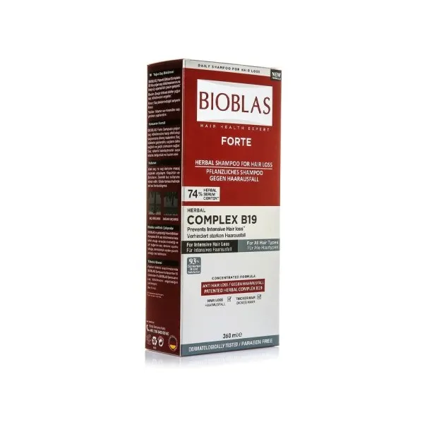 BIOBLAS FORTE SHAMPOOING ANTI CHUTE INTENSIVE COMPLEX B19 360ML - BIOBLAS
