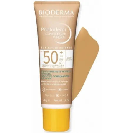 BIODERMA PHOTODERM COVER TOUCH MINERAL TEINTE DOREE SPF50+ 40G - 