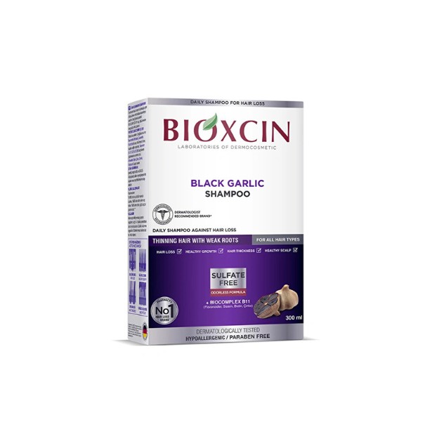 BIOXSINE SHAMPOOING VEGETAL A L'AIL NOIR 300ML - BIOXSINE