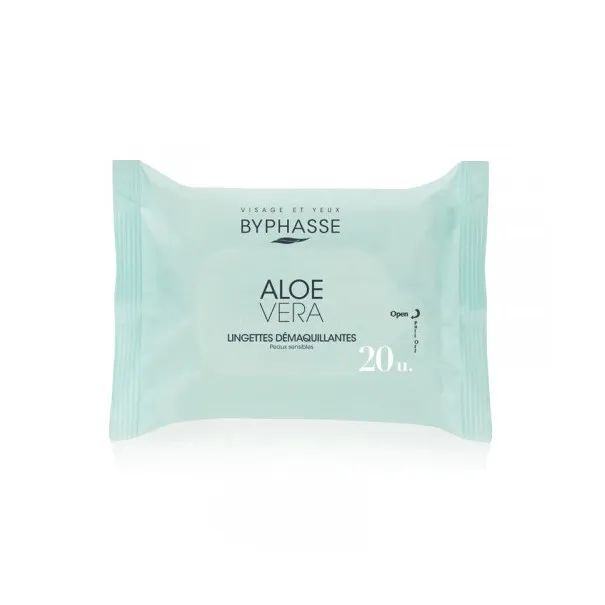 BYPHASSE LINGETTES DEMAQUILLANTES ALOE VERA 20 UNITES - BYPHASSE