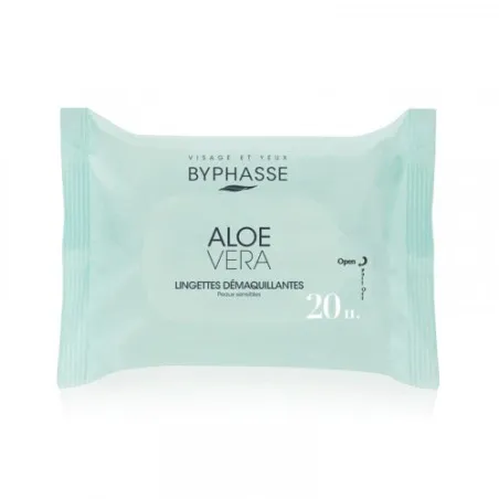 BYPHASSE LINGETTES DEMAQUILLANTES ALOE VERA 20 UNITES - BYPHASSE
