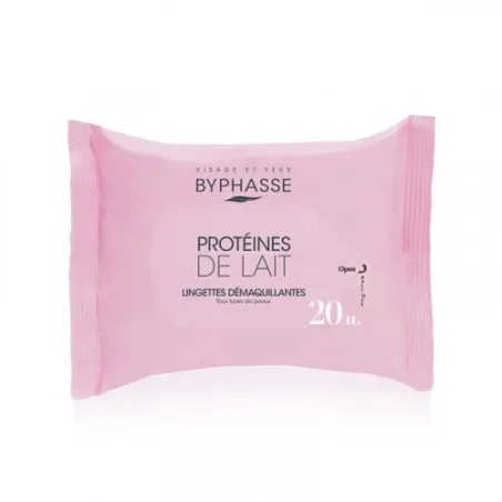 BYPHASSE LINGETTES DEMQUILLANTES PROTEINES DE LAIT 20 UNITES - BYPHASSE