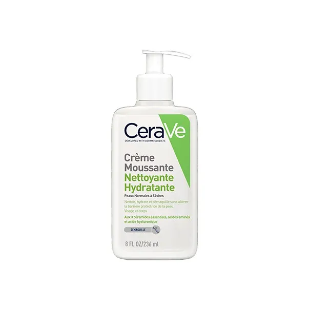 CERAVE CREME MOUSSANTE NETTOYANTE HYDRATANTE 236ML - CERAVE