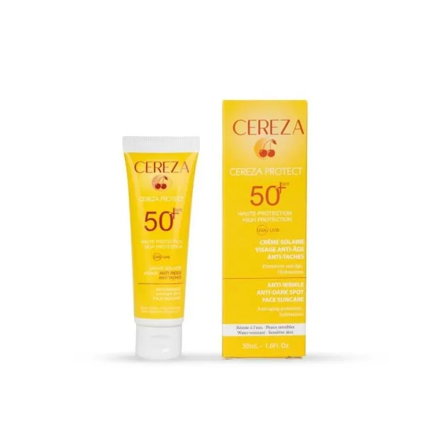 CEREZA CREME SOLAIRE 3EN1 ANTI AGE ET ANTI TACHE 50ML - 