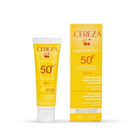 CEREZA CREME SOLAIRE 3EN1 ANTI AGE ET ANTI TACHE 50ML - 
