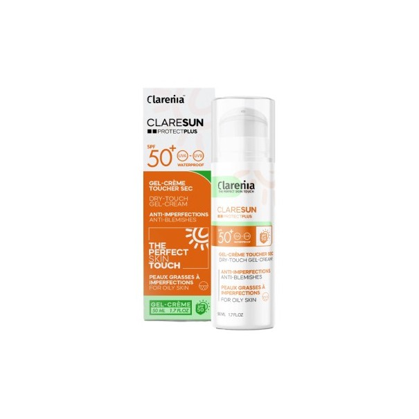 CLARENIA CLARESUN ECRAN GEL CREME TOUCHER SEC SPF50+ 50ML - CLARENIA