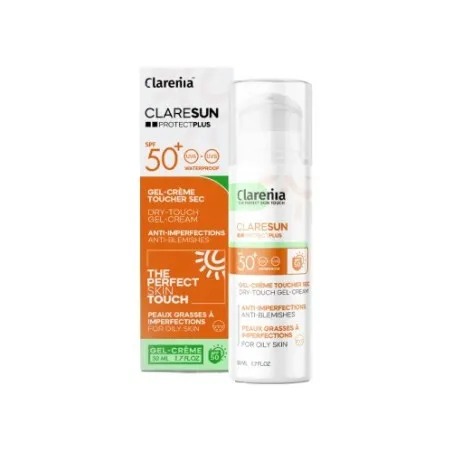 CLARENIA CLARESUN ECRAN GEL CREME TOUCHER SEC SPF50+ 50ML - CLARENIA