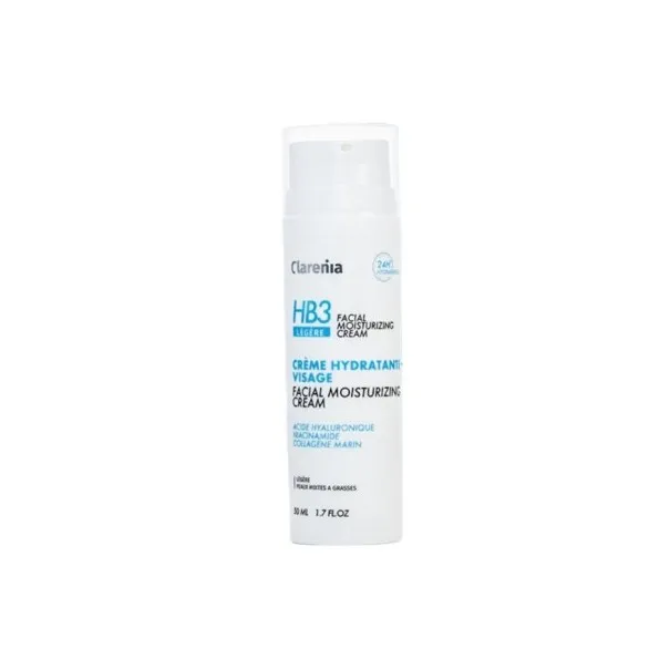 CLARENIA HB3 CREME HYDRATANTE VISAGE LEGERE 50ML - CLARENIA