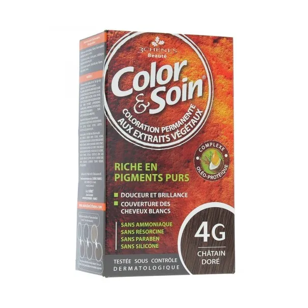 COLOR & SOIN COLORATION CHATAIN DORE 4G - 3 CHENES