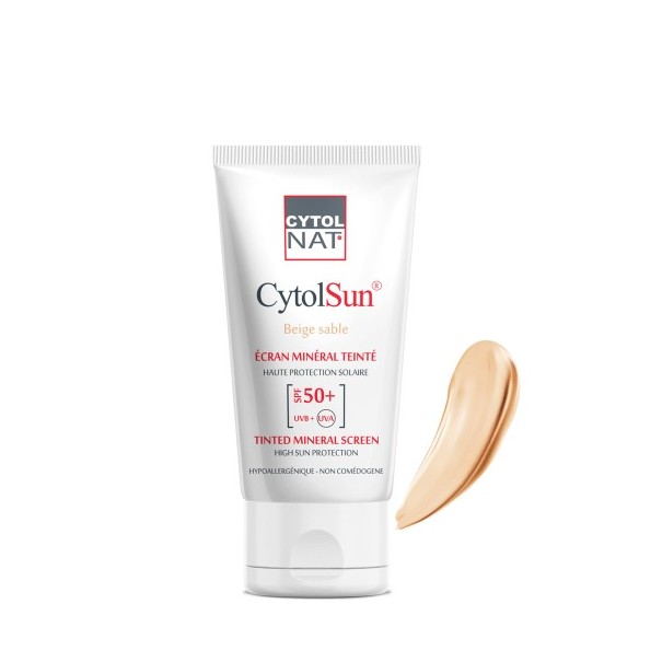 CYTOL CYTOLNAT CYTOLSUN ECRAN SPF50+ TEINTE BEIGE SABLE - CYTOLNAT
